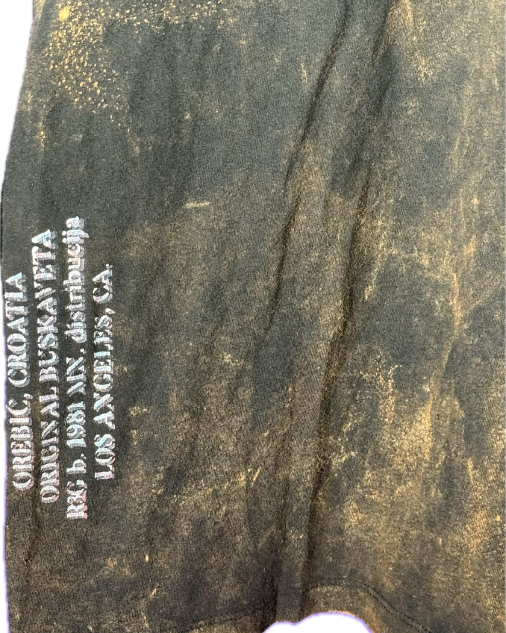 BLACK DISTRESSED ACID WASH TEE (1/1)