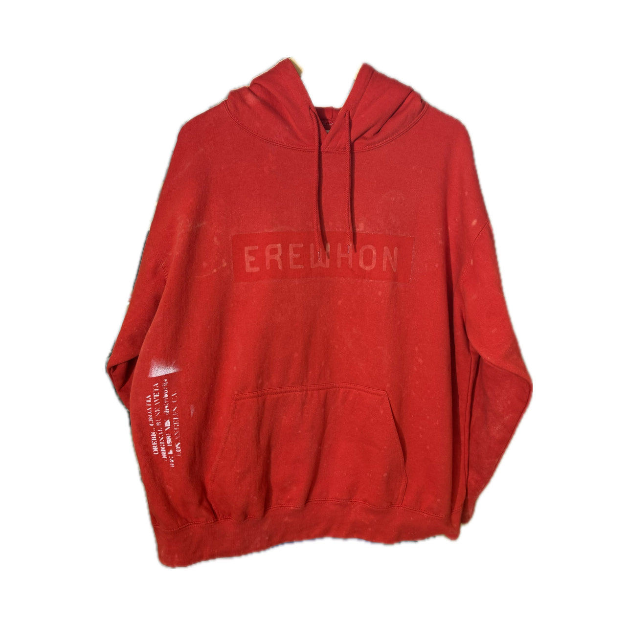 RED REVERSE BLEACH HOODIE (1/1)