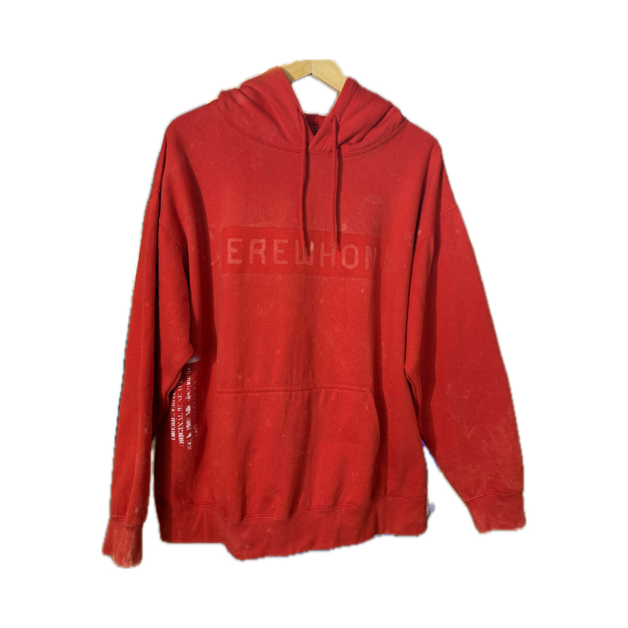 RED REVERSE BLEACH HOODIE (1/1)