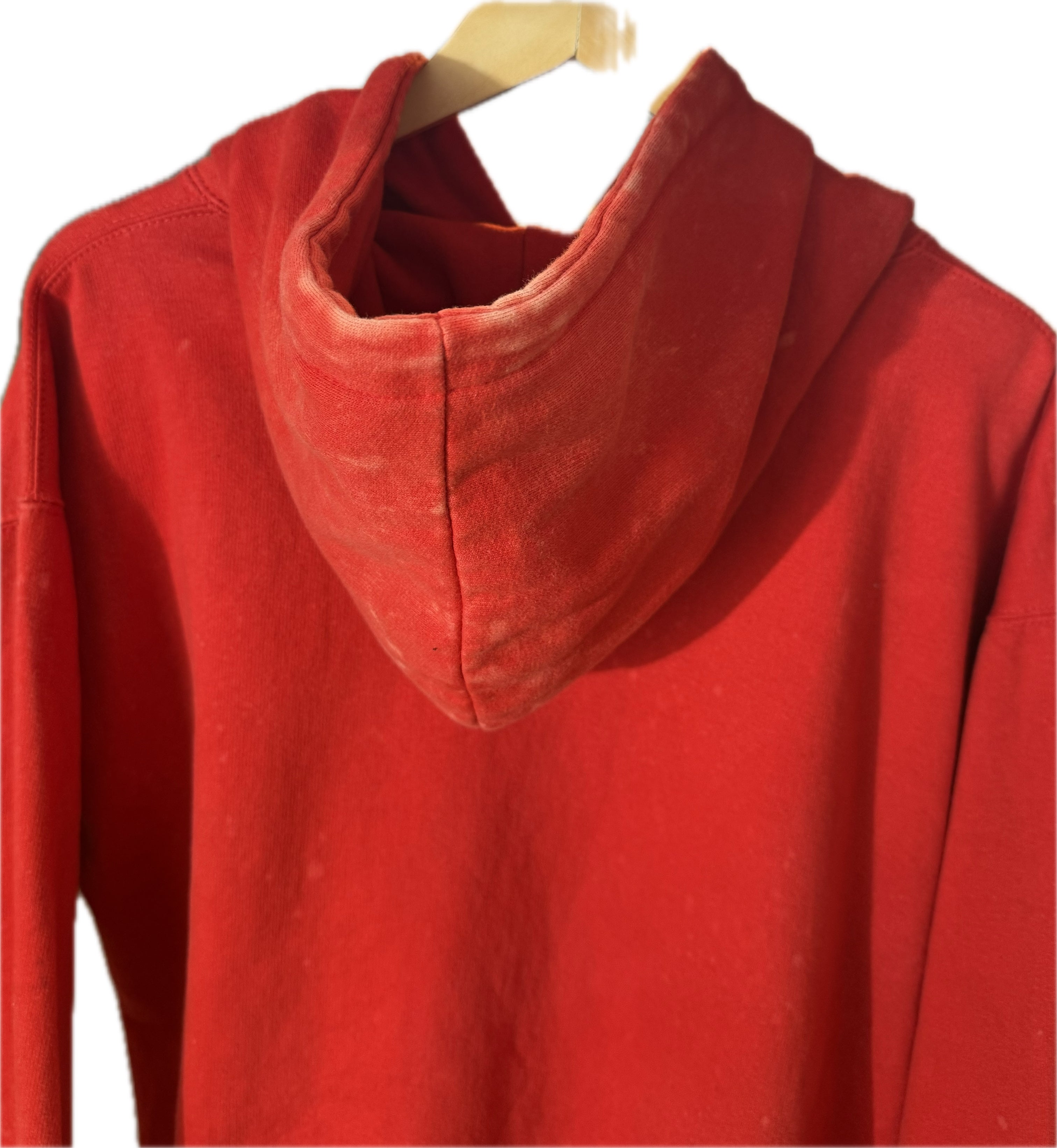 RED REVERSE BLEACH HOODIE (1/1)