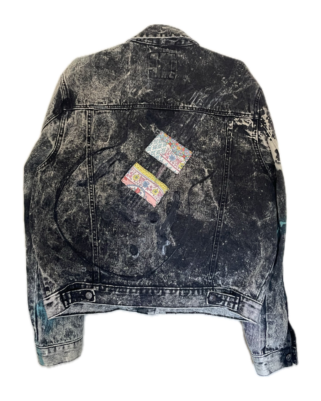 STONE WASH GUITAR DISTRESSED ROCKER JACKET (1/1)