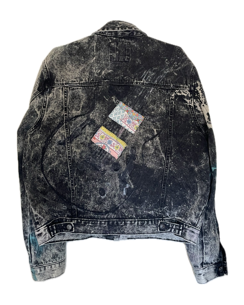 STONE WASH GUITAR DISTRESSED ROCKER JACKET (1/1)