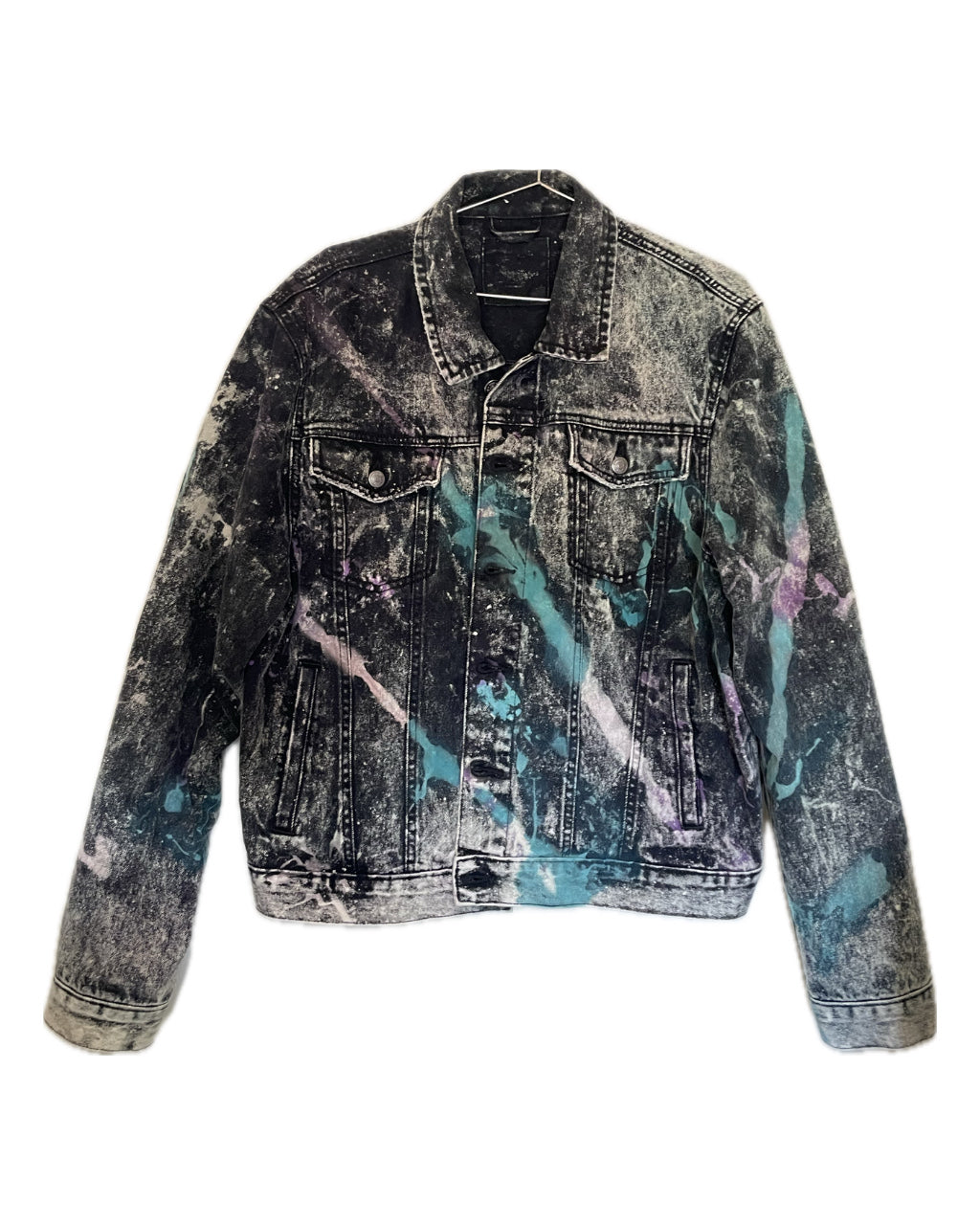 STONE WASH GUITAR DISTRESSED ROCKER JACKET (1/1)