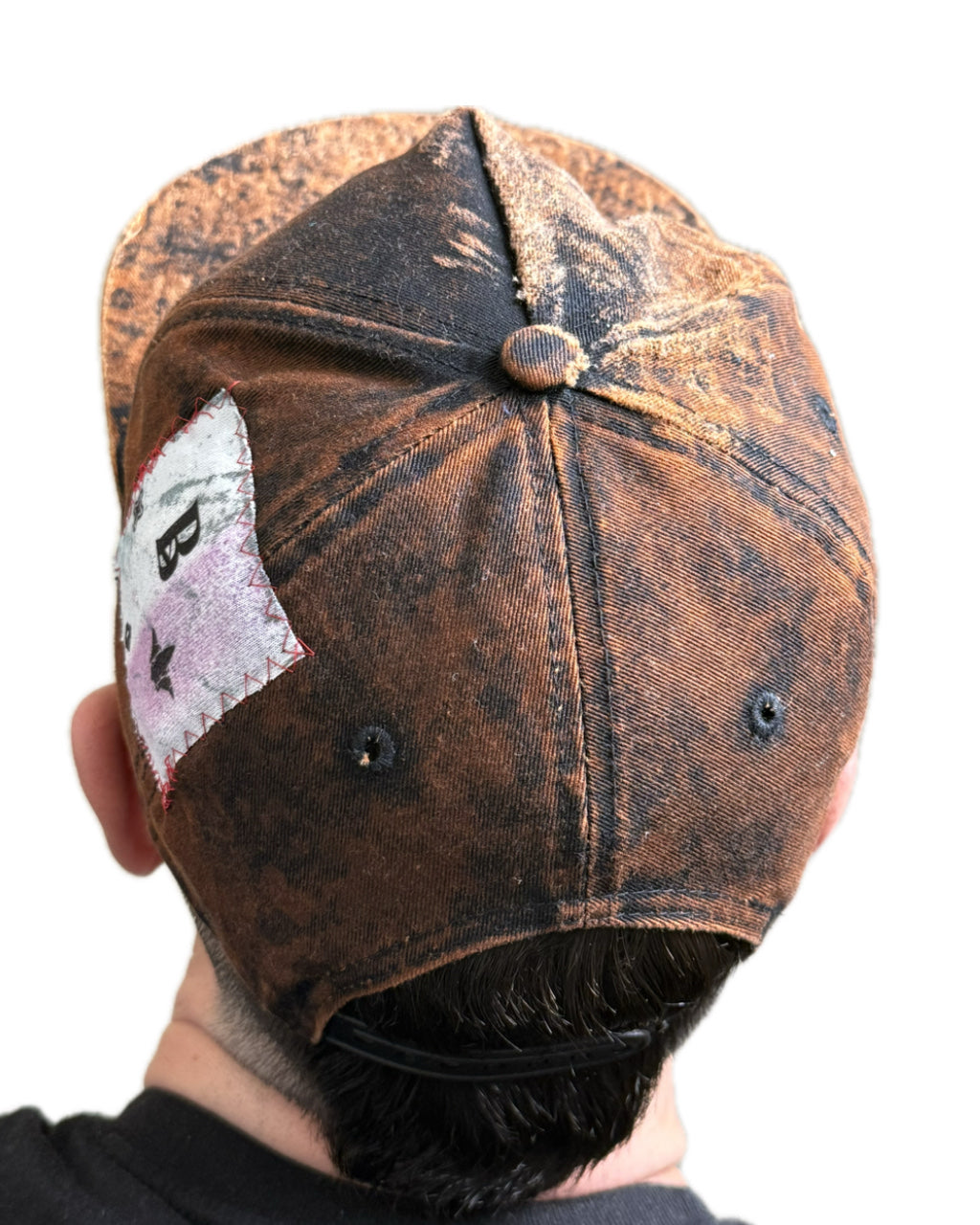 TOTAL DISTRESSED ACID WASHED MONOGRAM SNAPBACK HAT (1/1)
