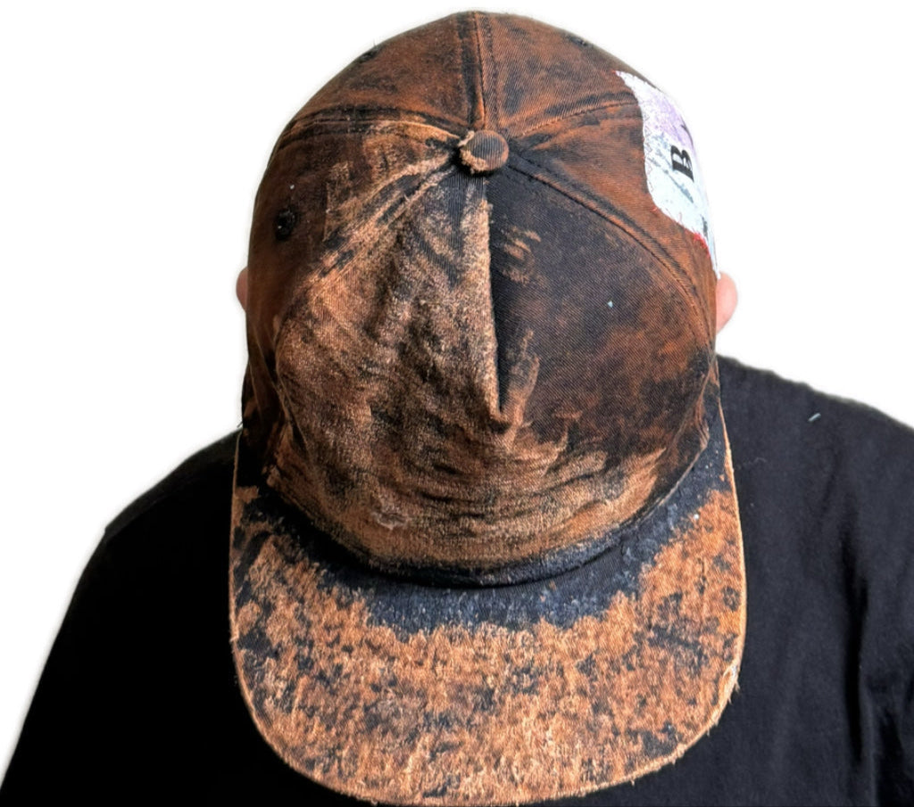 TOTAL DISTRESSED ACID WASHED MONOGRAM SNAPBACK HAT (1/1)