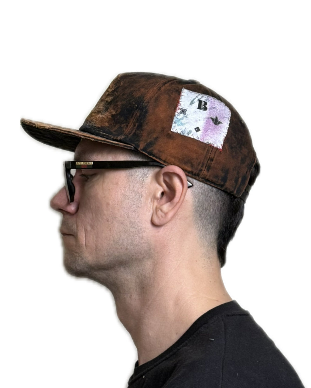 TOTAL DISTRESSED ACID WASHED MONOGRAM SNAPBACK HAT (1/1)