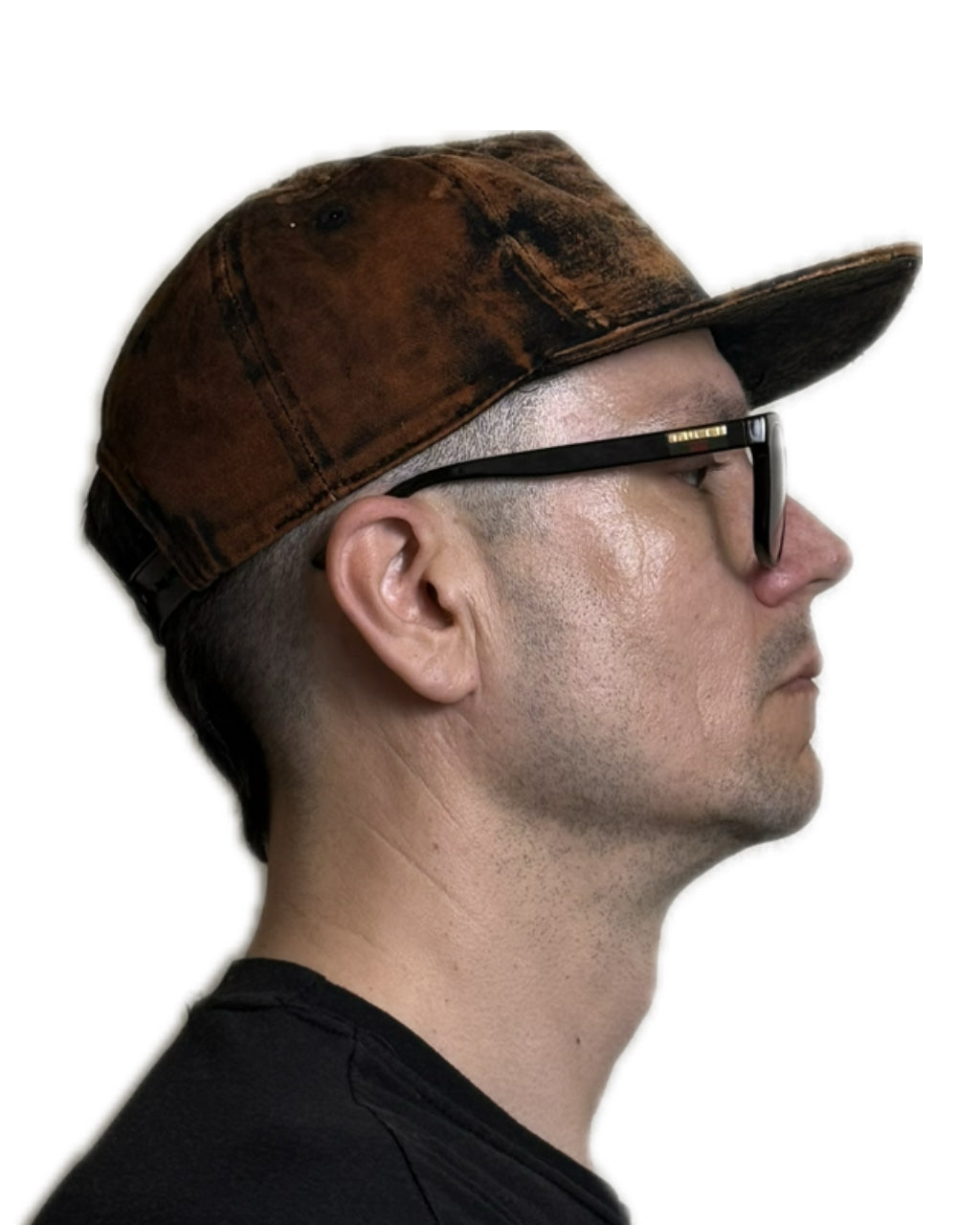 TOTAL DISTRESSED ACID WASHED MONOGRAM SNAPBACK HAT (1/1)