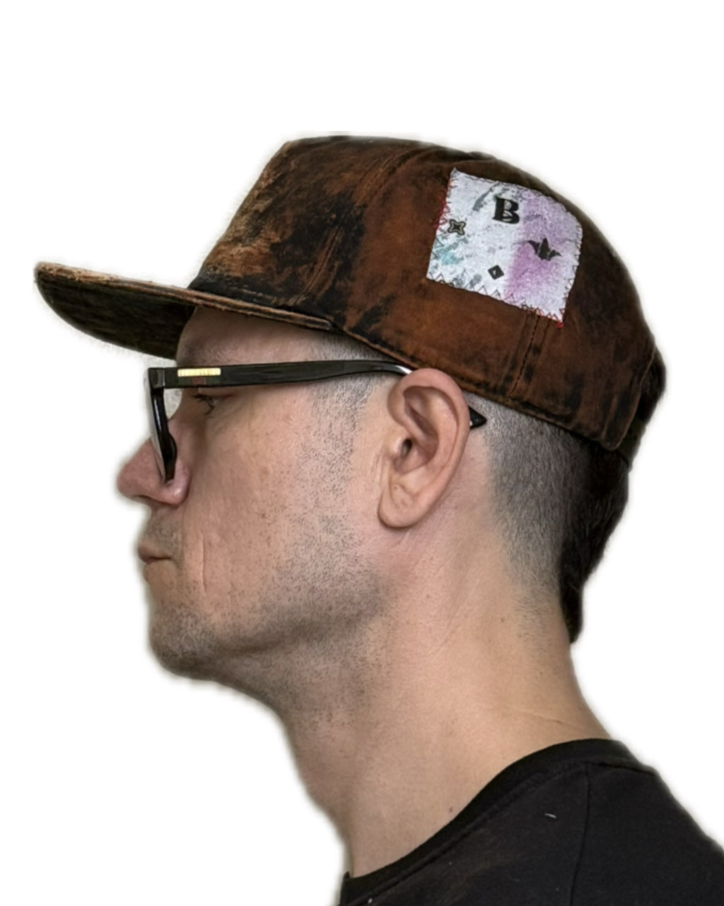 TOTAL DISTRESSED ACID WASHED MONOGRAM SNAPBACK HAT (1/1)