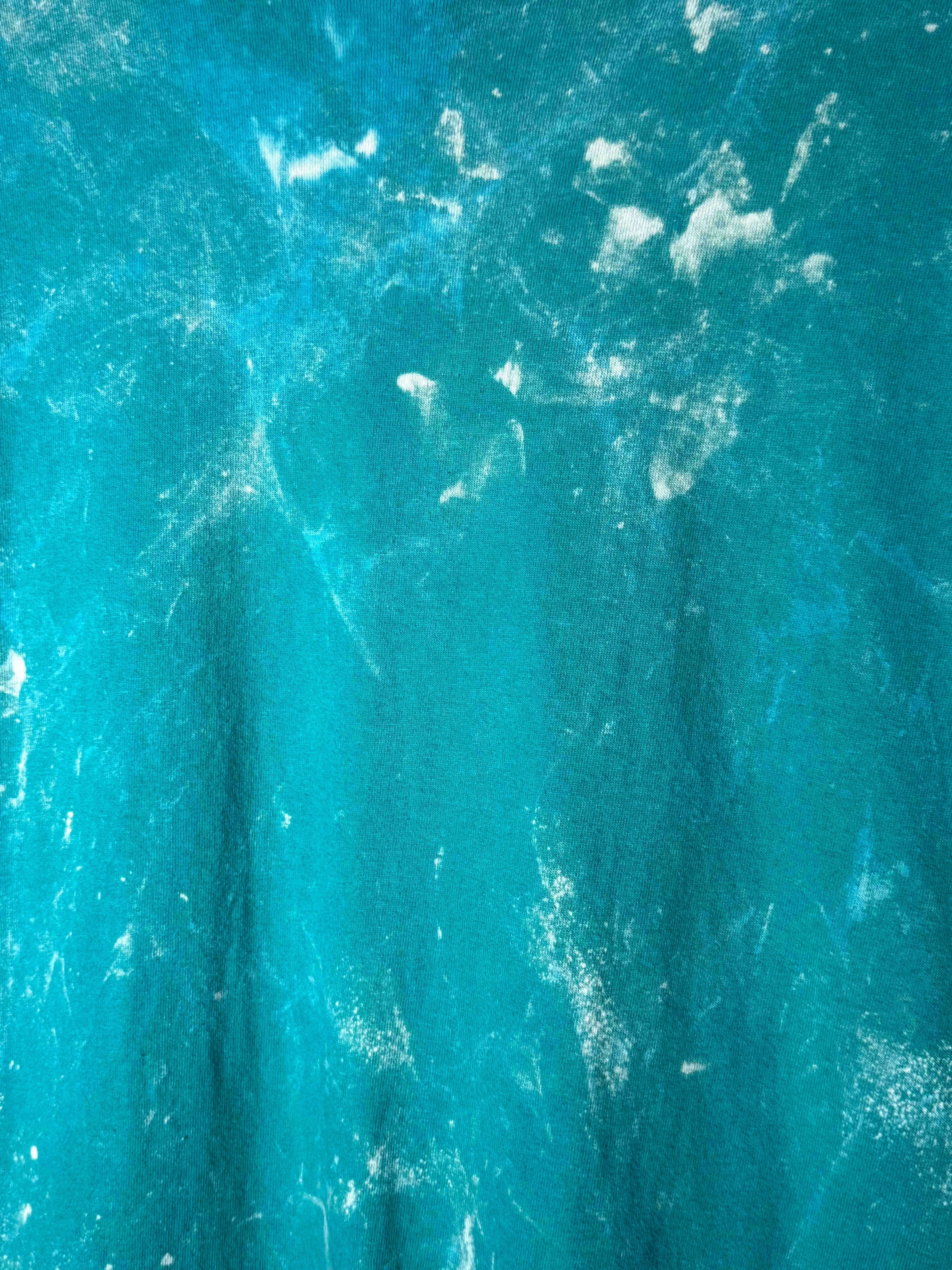 TURQUOISE GOLDEN DOUBLE LOGO T-SHIRT (1/1)