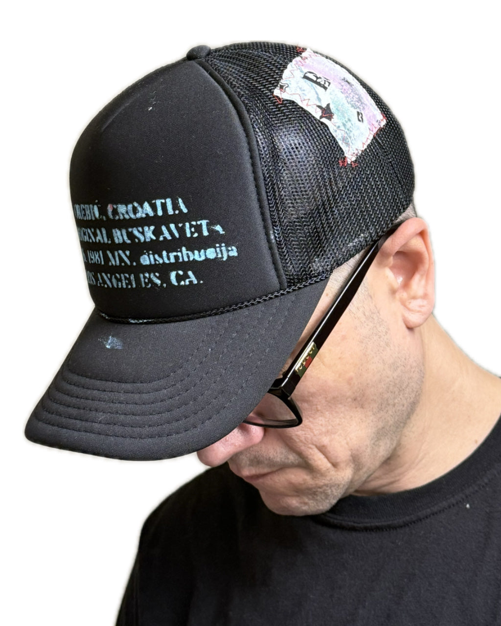 TURQUOISE MONOGRAM SNAPBACK TRUCKER HAT (1/1)