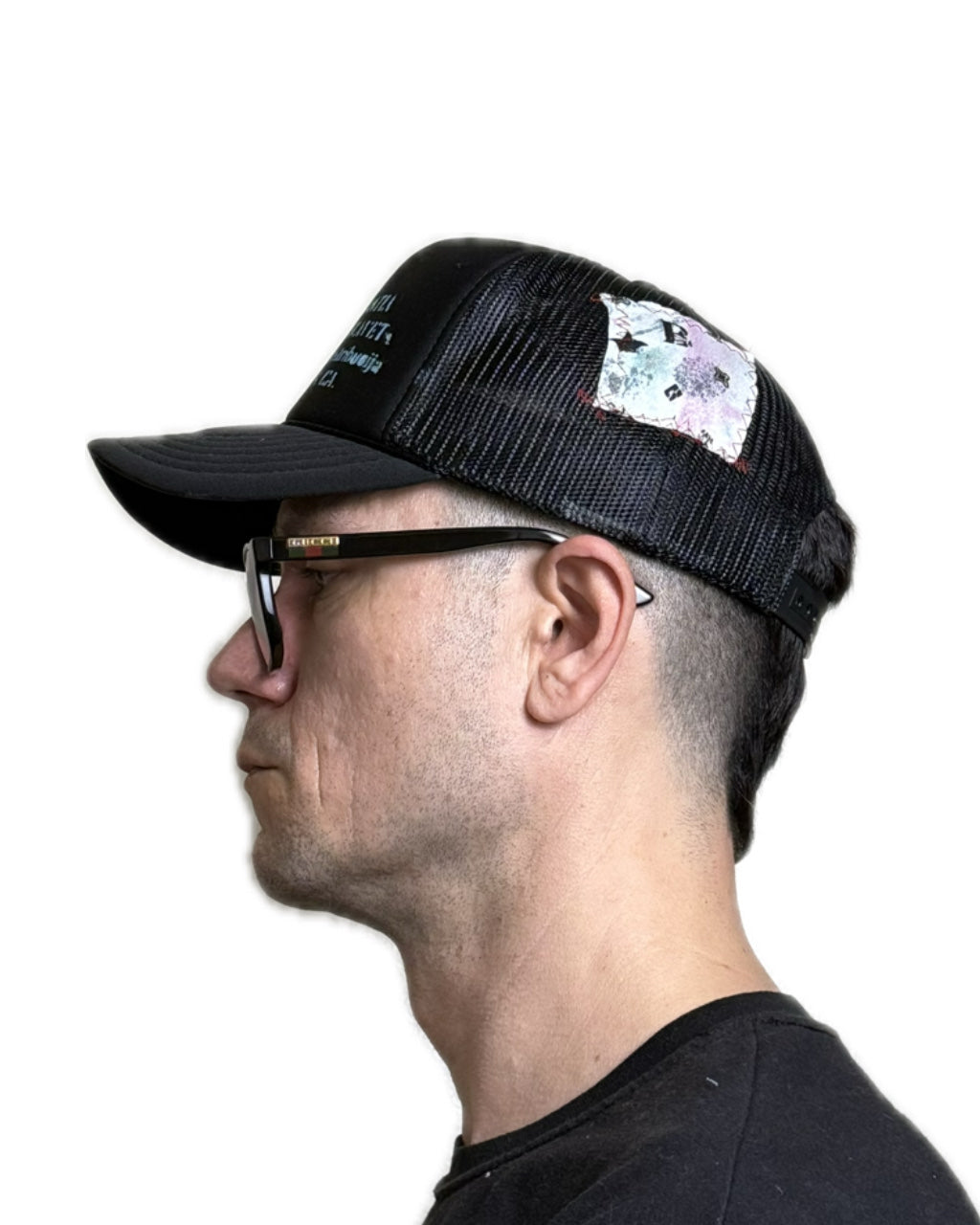 TURQUOISE MONOGRAM SNAPBACK TRUCKER HAT (1/1)