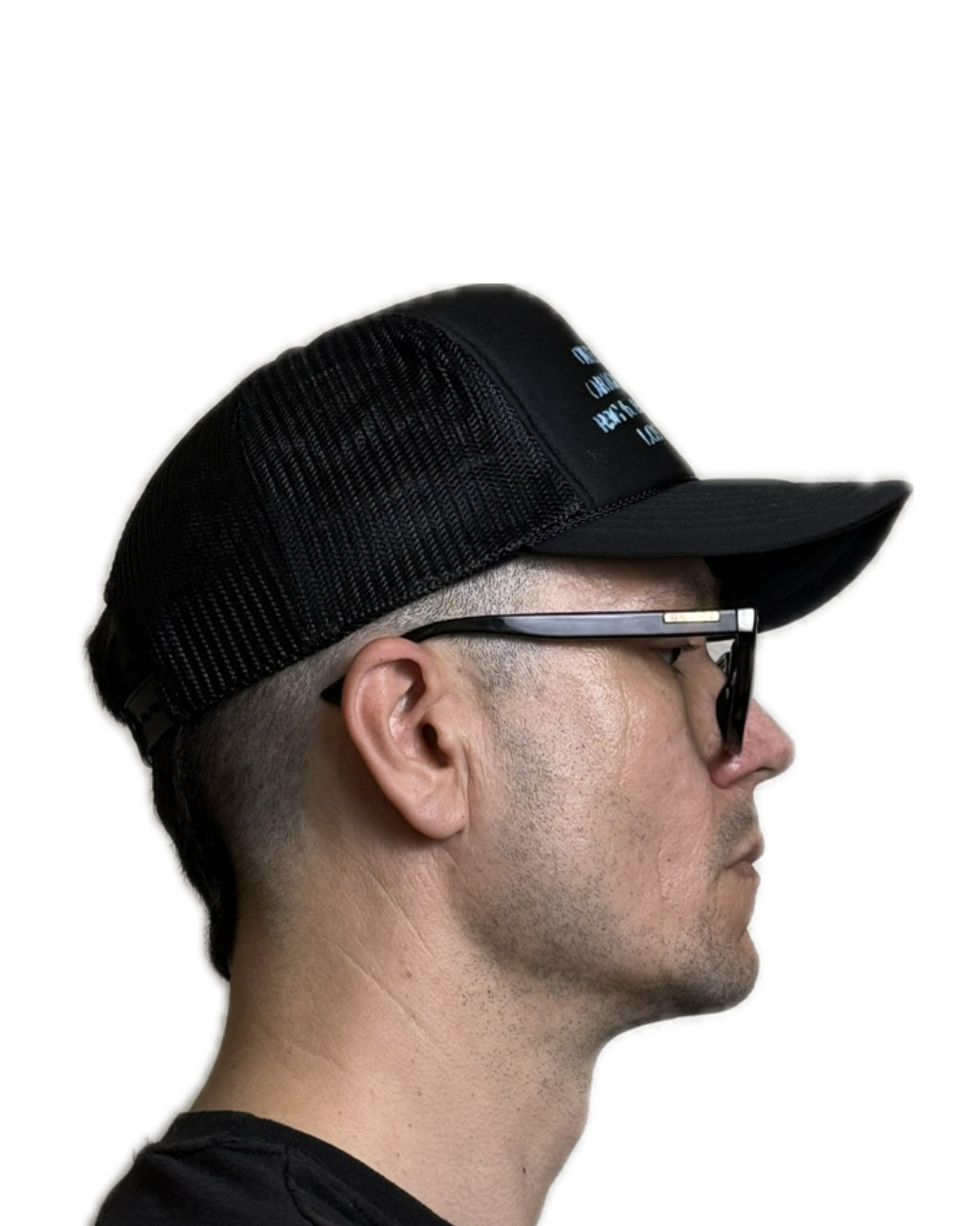 TURQUOISE MONOGRAM SNAPBACK TRUCKER HAT (1/1)