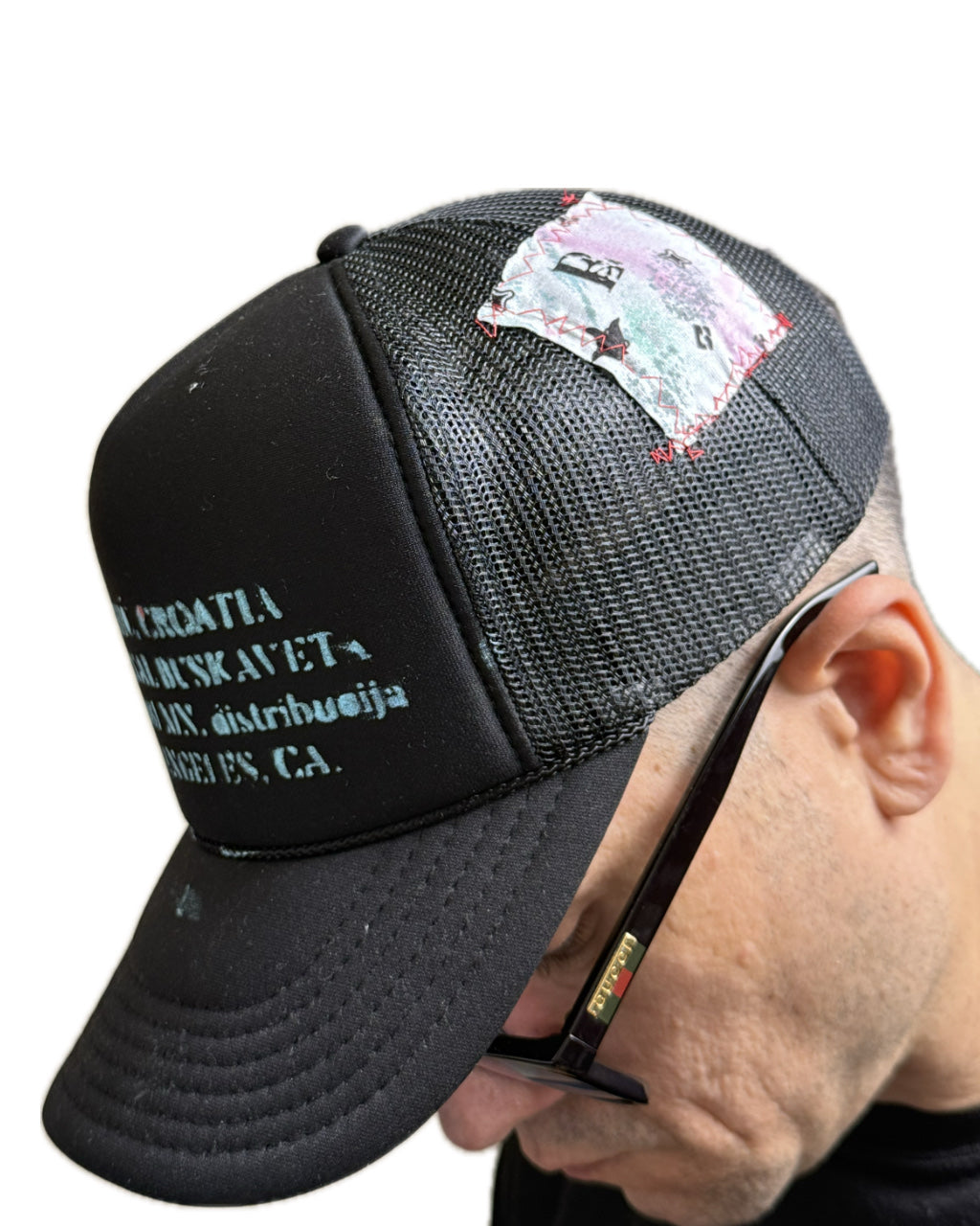 TURQUOISE MONOGRAM SNAPBACK TRUCKER HAT (1/1)