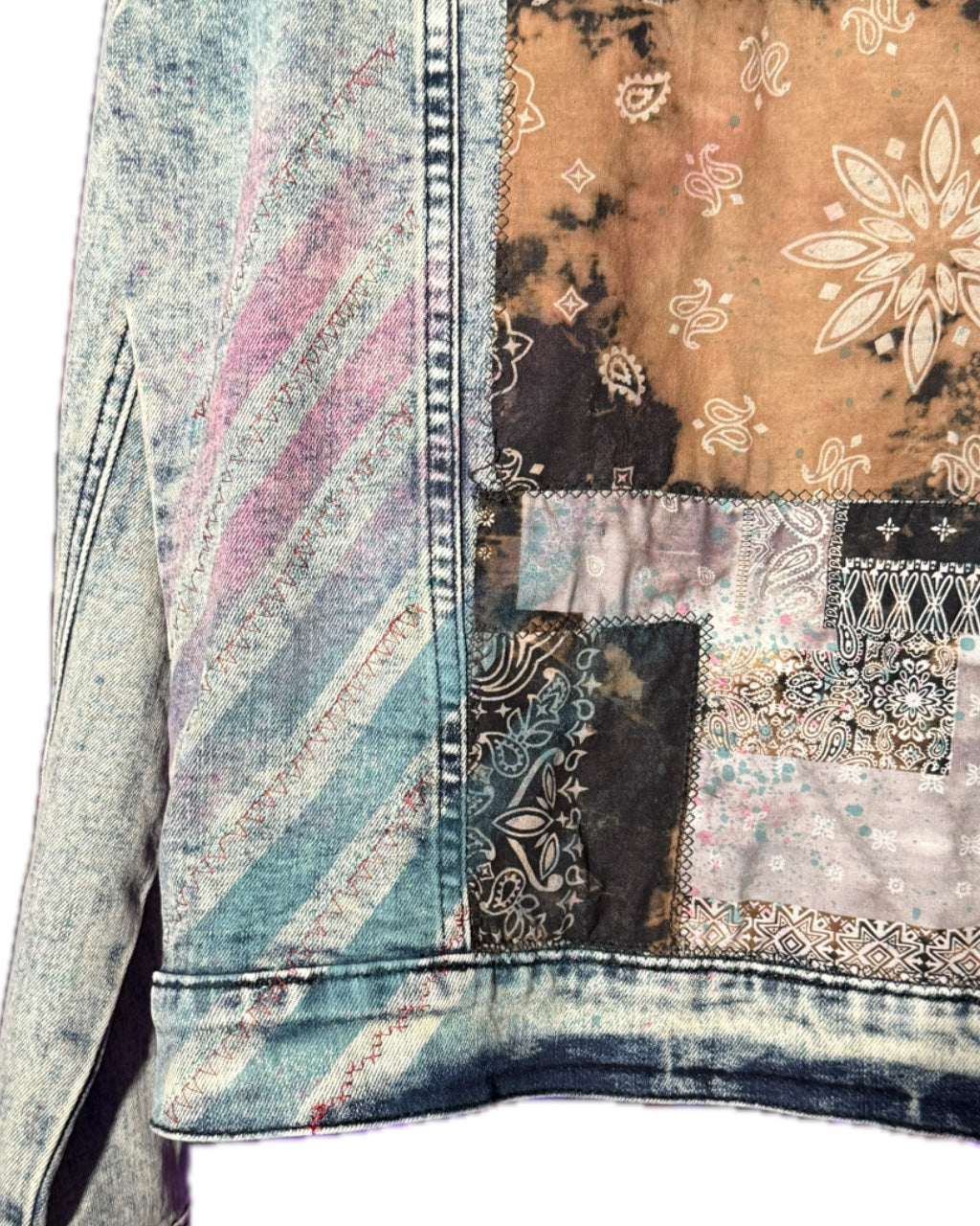 UNIQUE DIAMOND DISTRESSED DENIM JACKET (1/1)