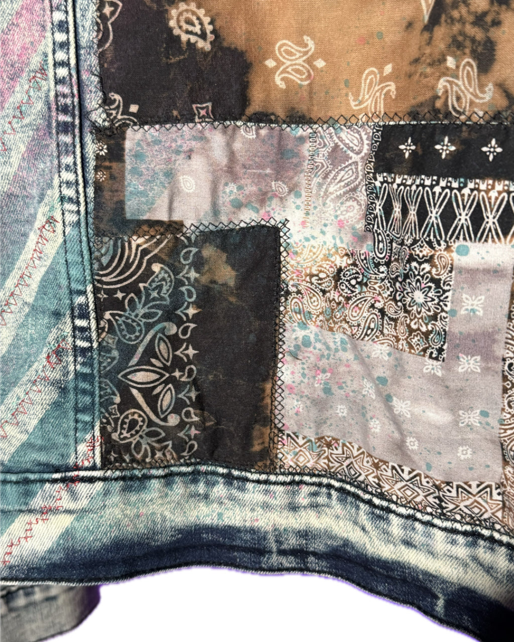 UNIQUE DIAMOND DISTRESSED DENIM JACKET (1/1)