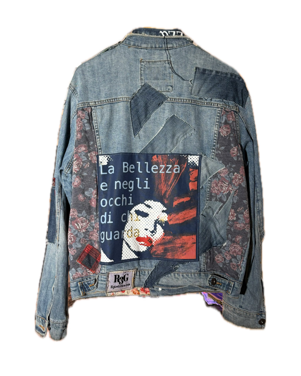 UNIQUE ITALIAN PATCHWORK TRUCKER JACKET (1/1)