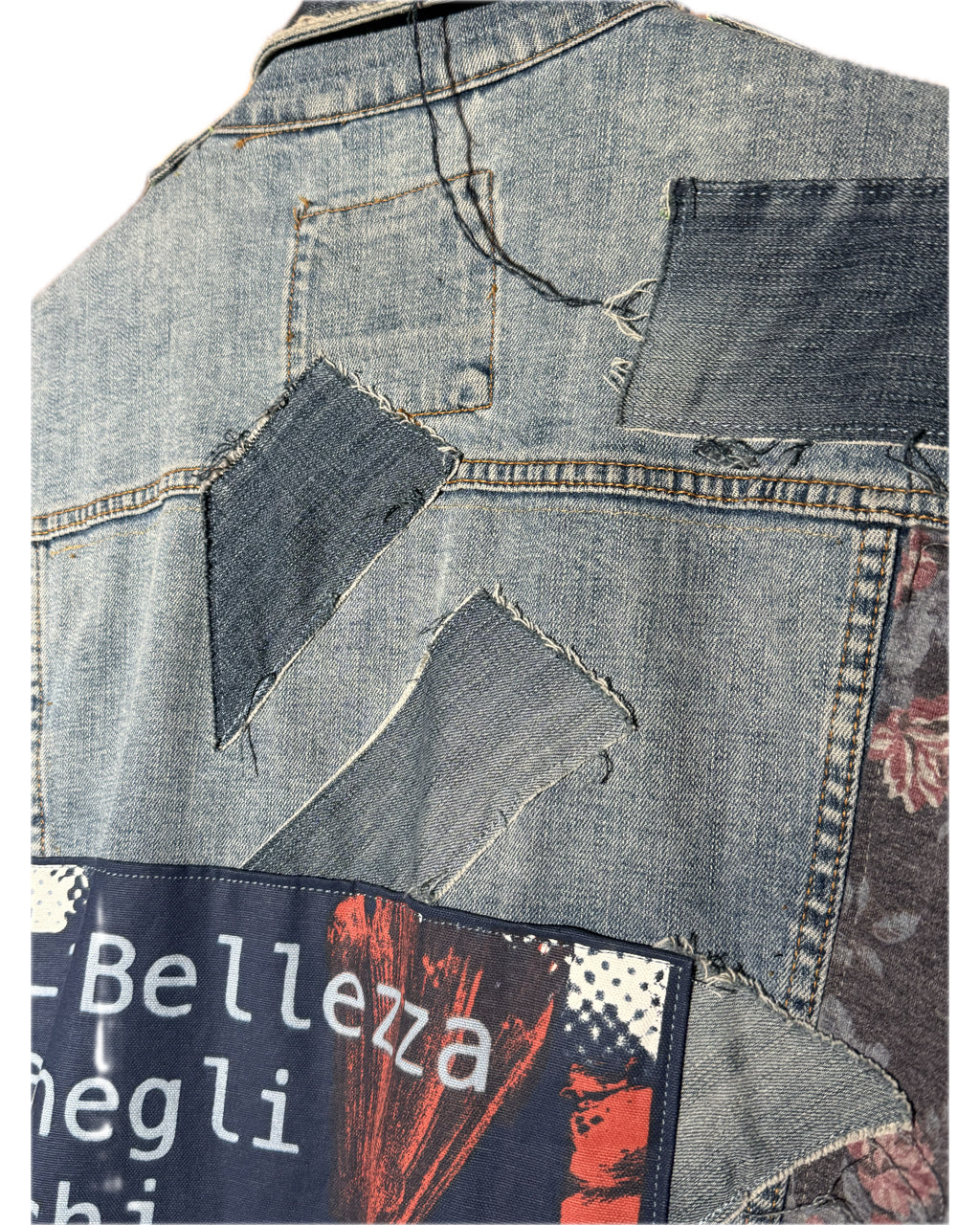 UNIQUE ITALIAN PATCHWORK TRUCKER JACKET (1/1)