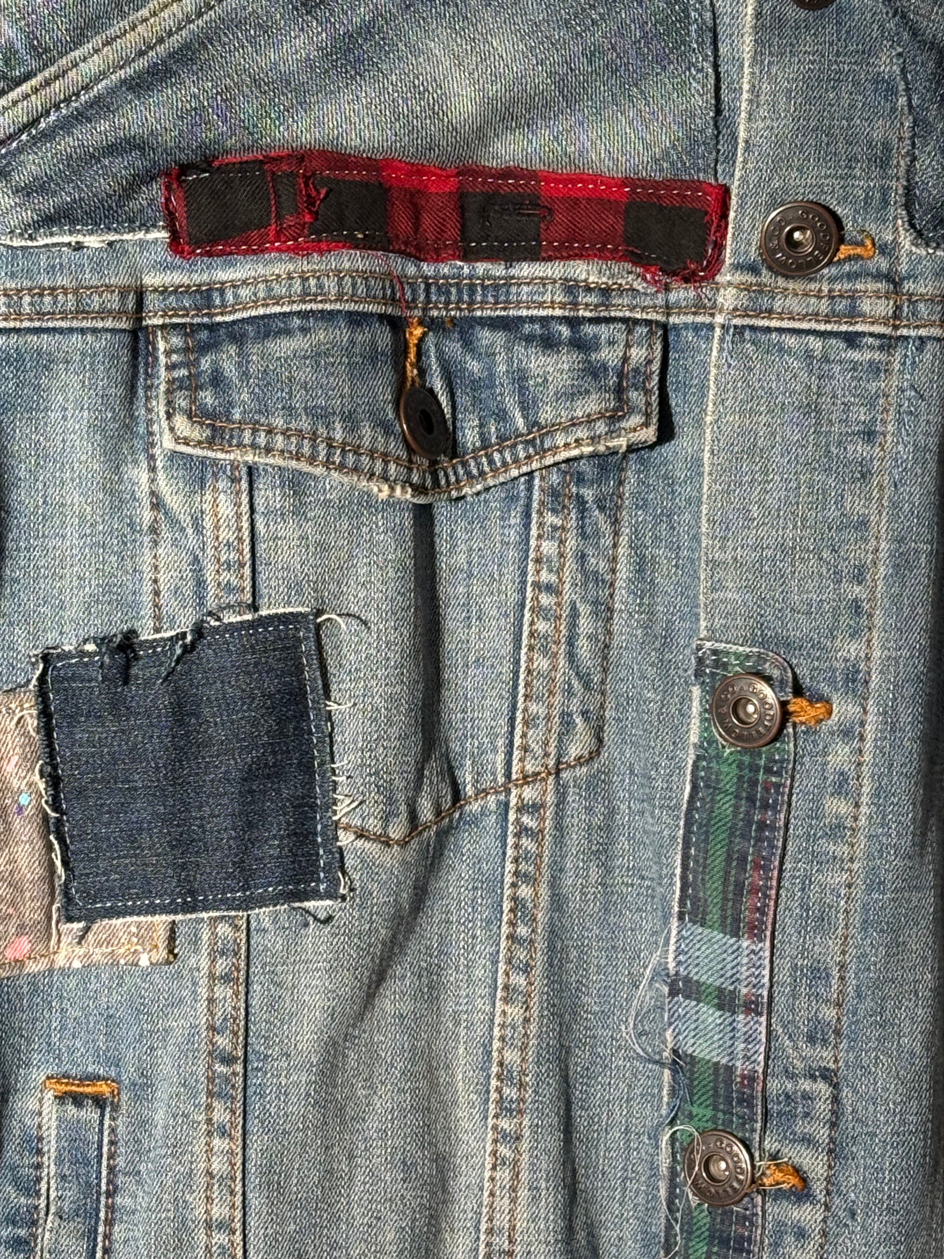 UNIQUE ITALIAN PATCHWORK TRUCKER JACKET (1/1)