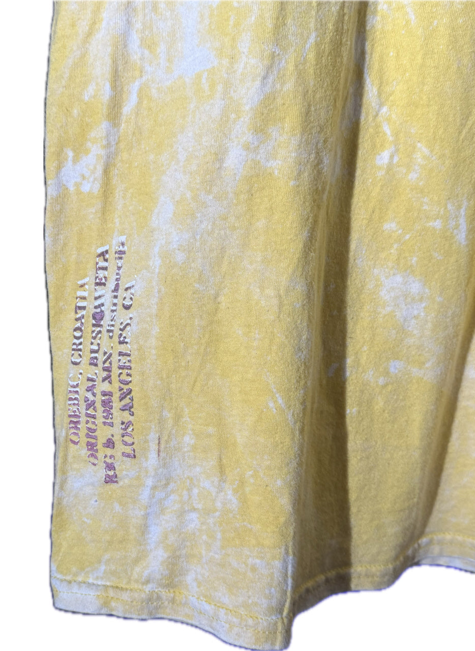YELLOW TRI-LOGO DISTRESSED TEE (1/1)