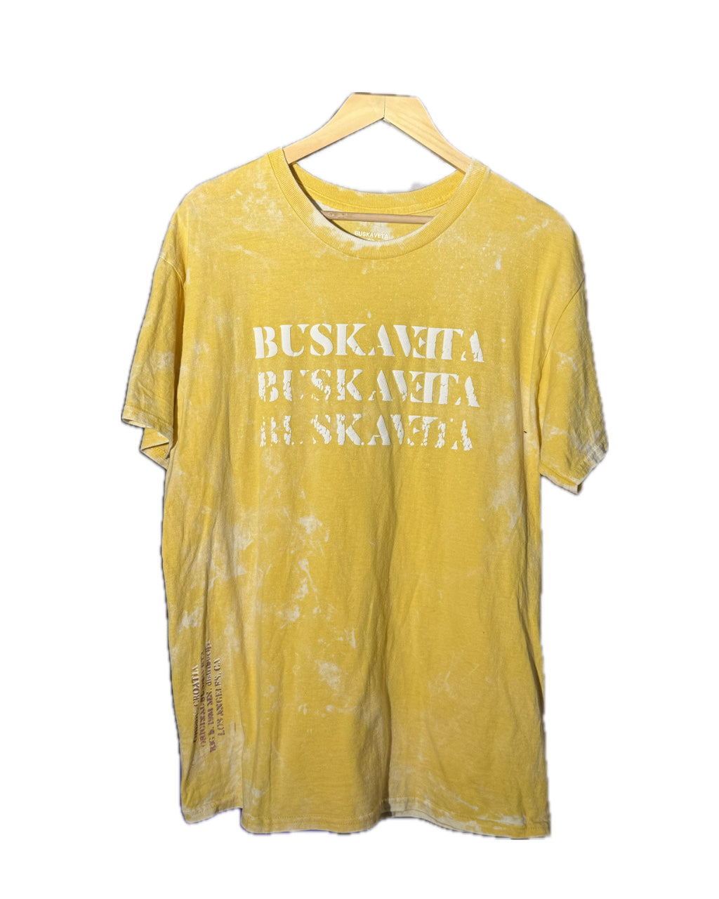 YELLOW TRI-LOGO DISTRESSED TEE (1/1)